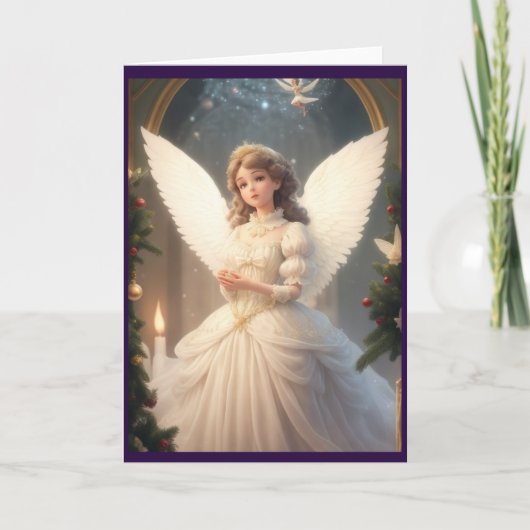 Victoriaans  Retro Kerstfeeën Feestdagen Kaart (Voorkant)