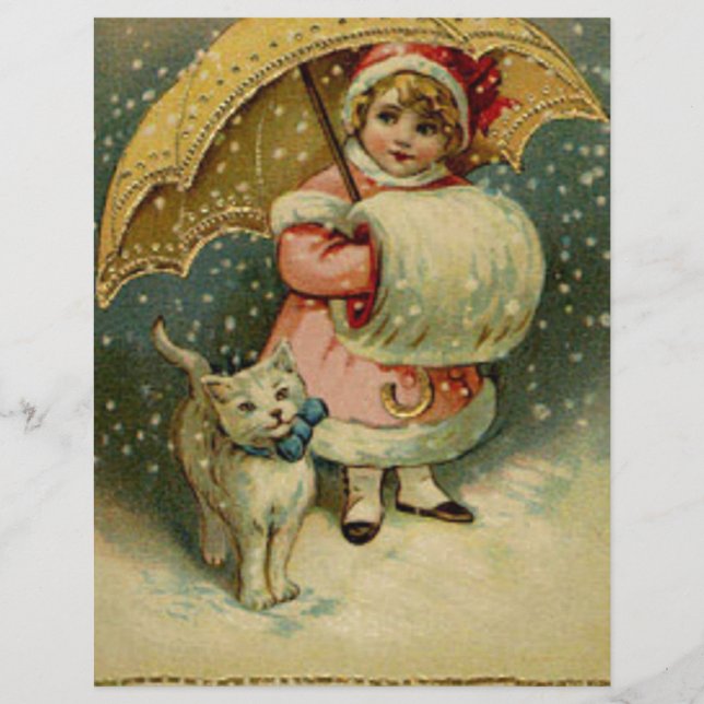 Victoriaans  Retrokinderen en kerstmis (Voorkant)