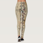 Victoriaans robijn kant gotisch patroon (2) leggings (Achterkant)