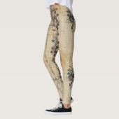 Victoriaans robijn kant gotisch patroon (2) leggings (Links)