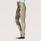 Victoriaans Robijn Kant Gotisch Patroon (4) Leggings (Links)