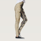 Victoriaans Robijn Kant Gotisch Patroon (4) Leggings (Rechts)