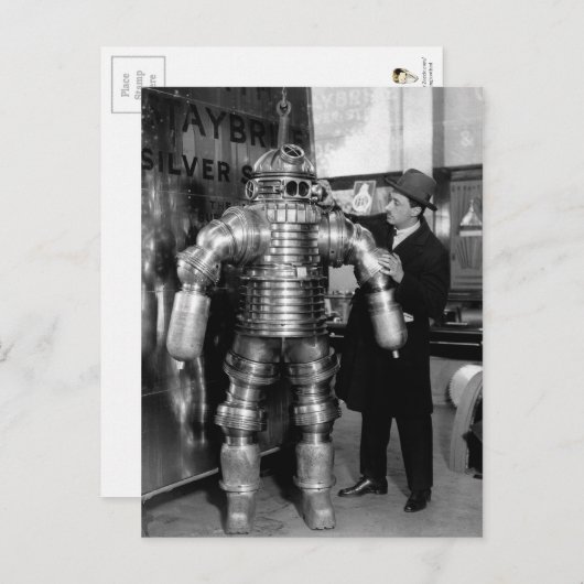  Victoriaans robot-duiksoep Briefkaart (Voorkant / Achterkant)