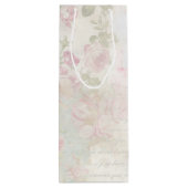 Victoriaans Rocking Horse en Poinsettia Kerstmis Wijn Cadeautas (Achterkant)