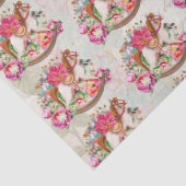 Victoriaans  Rocking Horse kerstpatroon Tissuepapier (Detail)