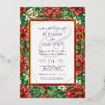 Victoriaans rode bloemenbruiloft Chintz Vintage