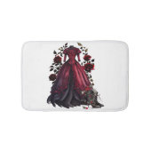 Victoriaans rode jurk en hakken | Antiek Rozen jur Badmat (Voorkant)