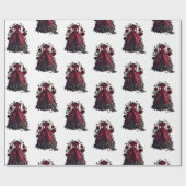 Victoriaans rode jurk en hakken | Antiek Rozen jur Cadeaupapier (Vlak)