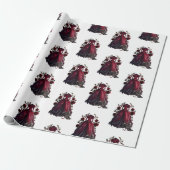 Victoriaans rode jurk en hakken | Antiek Rozen jur Cadeaupapier (Uitgerold)