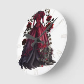 Victoriaans rode jurk en hakken | Antiek Rozen jur Ronde Klok (Hoek)