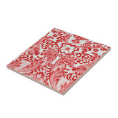  Victoriaans rode keramische tegel Tegeltje (Zijkant)