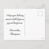 Victoriaans rode kerstman Hallo kerst Feestdagenkaart (Achterkant)