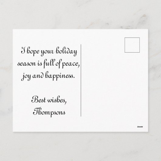 Victoriaans rode kerstman Hallo kerst Feestdagenkaart (Achterkant)