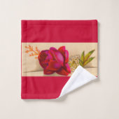 Victoriaans rode roos bad handdoek (Wasdoekje)