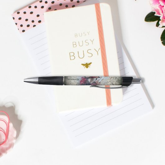 Victoriaans rode roos efemere schrijftool pen