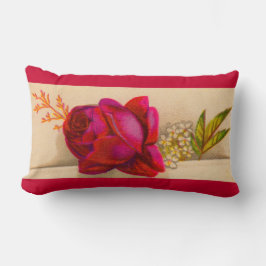 Victoriaans rode roos kussen