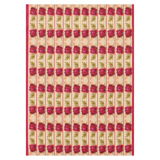 Victoriaans rode roos tafelkleed (Voorkant)