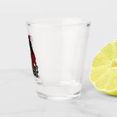 Victoriaans rode steampunk zwarte octopus shot glas (Rechts)