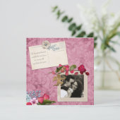 Victoriaans Romance Foto Jubileum Bedankkaart (Staand voorkant)