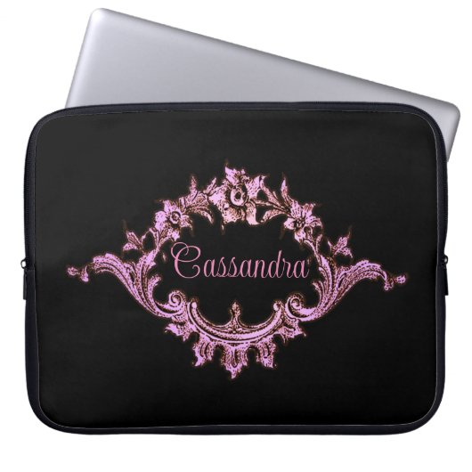 Victoriaans Romantic Steampunk Persoonlijk Laptop Sleeve (Voorkant)
