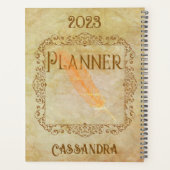 Victoriaans Romantic Steampunk Persoonlijk Planner (Achterkant)