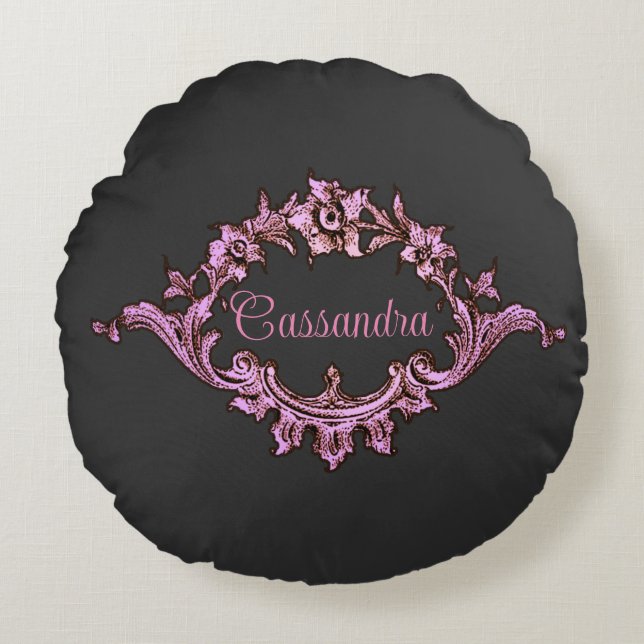  Victoriaans Romantic Steampunk Persoonlijk Rond Kussen (Voorkant)