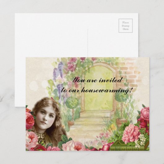 Victoriaans Romantisch Painterly Rozen Briefkaart (Voorkant / Achterkant)