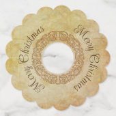 Victoriaans Romantisch Steampunk Antiek Wijnglaslabel (Achterkant)