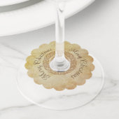  Victoriaans Romantisch Steampunk Antiek Wijnglaslabel (Dichtbij)