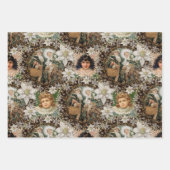 Victoriaans Romantische kerst Inpakpapier Vel (Voorkant 2)