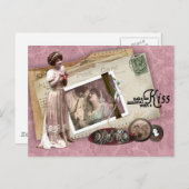 Victoriaans romantische liefdesbrieven briefkaart (Voorkant / Achterkant)