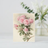  Victoriaans Romantische Rozen Briefkaart (Staand voorkant)
