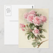  Victoriaans Romantische Rozen Briefkaart (Voorkant / Achterkant)