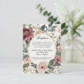 Victoriaans romantische Rozen Franse elegante rece Kaart (Staand voorkant)