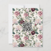 Victoriaans romantische Rozen Franse elegante rece Kaart (Achterkant)