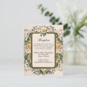 Victoriaans romantische Rozen Franse elegante rece Kaart (Staand voorkant)