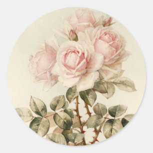  Victoriaans Romantische Rozen Ronde Sticker