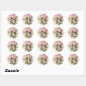  Victoriaans Romantische Rozen Ronde Sticker (Vel)