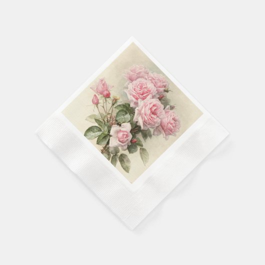  Victoriaans Romantische Rozen Servetten (Hoek)
