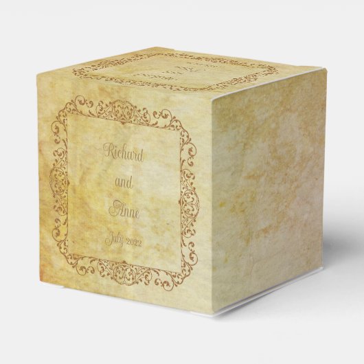 Victoriaans Romantische sprookjesbruiloft Bedankdoosjes (Achterkant)