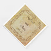 Victoriaans Romantische sprookjesbruiloft Servet (Hoek)