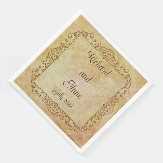  Victoriaans Romantische sprookjesbruiloft Servet (Hoek)