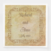 Victoriaans Romantische sprookjesbruiloft Servet (Voorkant)