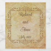 Victoriaans Romantische sprookjesbruiloft Wijn Etiket (Enkel label)