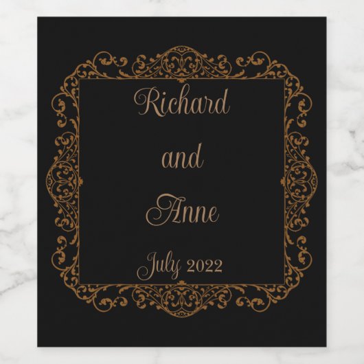  Victoriaans Romantische sprookjesbruiloft Wijn Etiket (Enkel label)