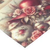 Victoriaans rood roos Pet en theepot tafelkleed (Gekanteld)