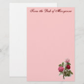 Victoriaans Roos, aangepast briefpapier