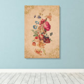  Victoriaans  Roos Bloemendoek Print (Insitu (Houten vloer))