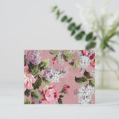 Victoriaans Roos Briefkaart (Staand voorkant)