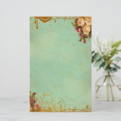 Victoriaans Roos Briefpapier (Staand voorkant)